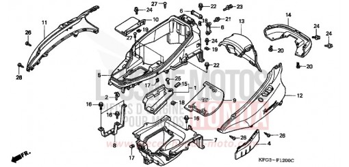 HOUSSE DE CARROSSERIE/COMPARTIMENT A BAGAGES FES250W de 1998